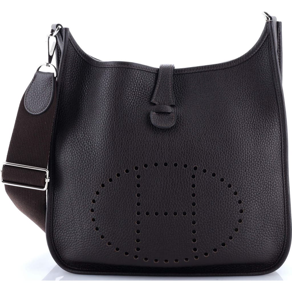 Pre-owned Hermes Hermes Evelyne Bag Gen Iii Clemence Pm In Brown
