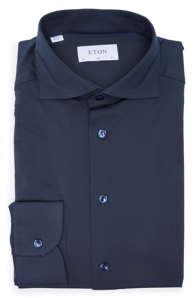 Eton Slim Fit 4-Way Stretch Cotton Dress Shirt, Alternate, color,