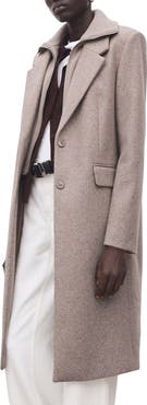 MANGO Notch Collar Coat with Removable Bib Insert