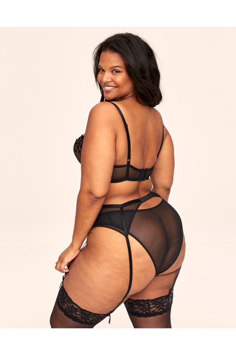 Tiana Garter Belt Lingerie, Alternate, color, Black