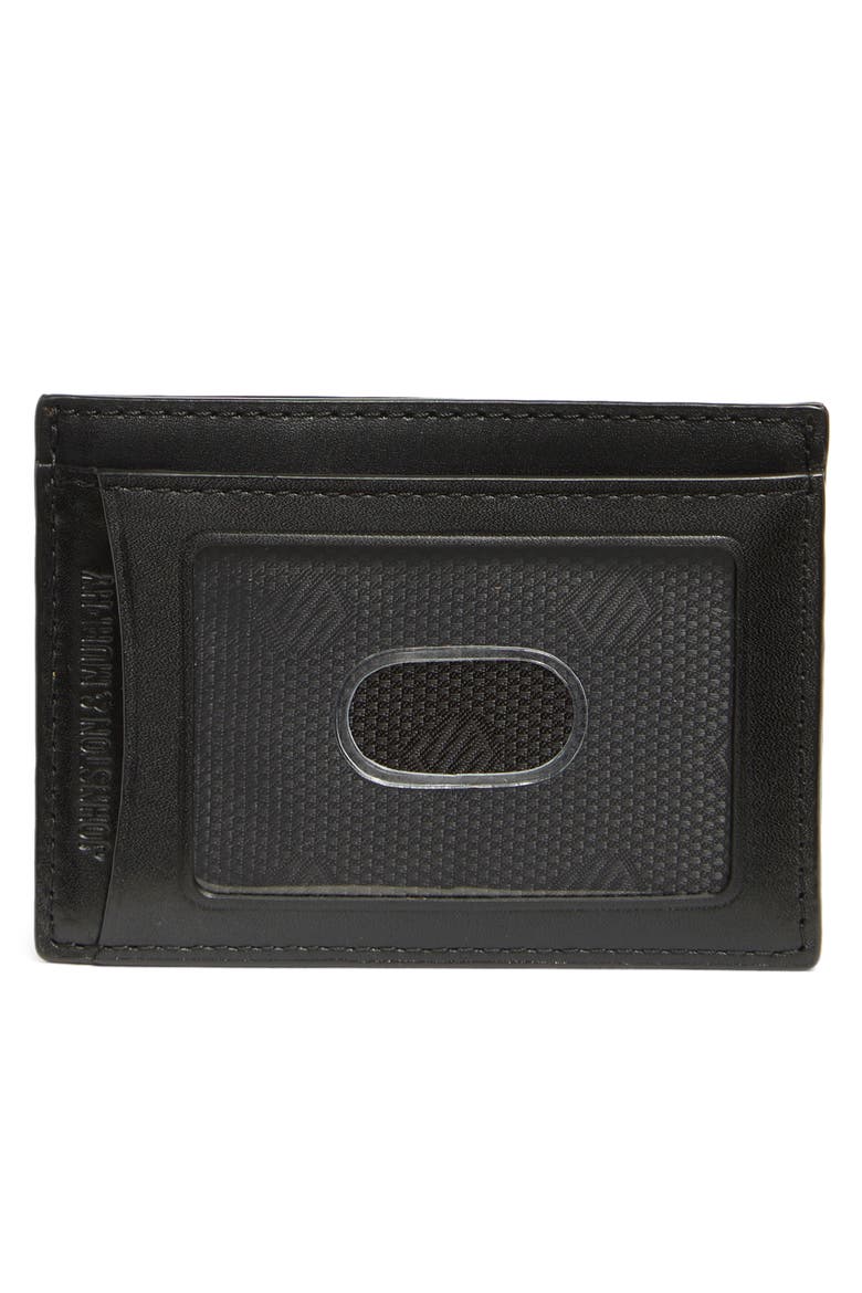 Weekend Leather Card Case, Alternate, color, BLACK