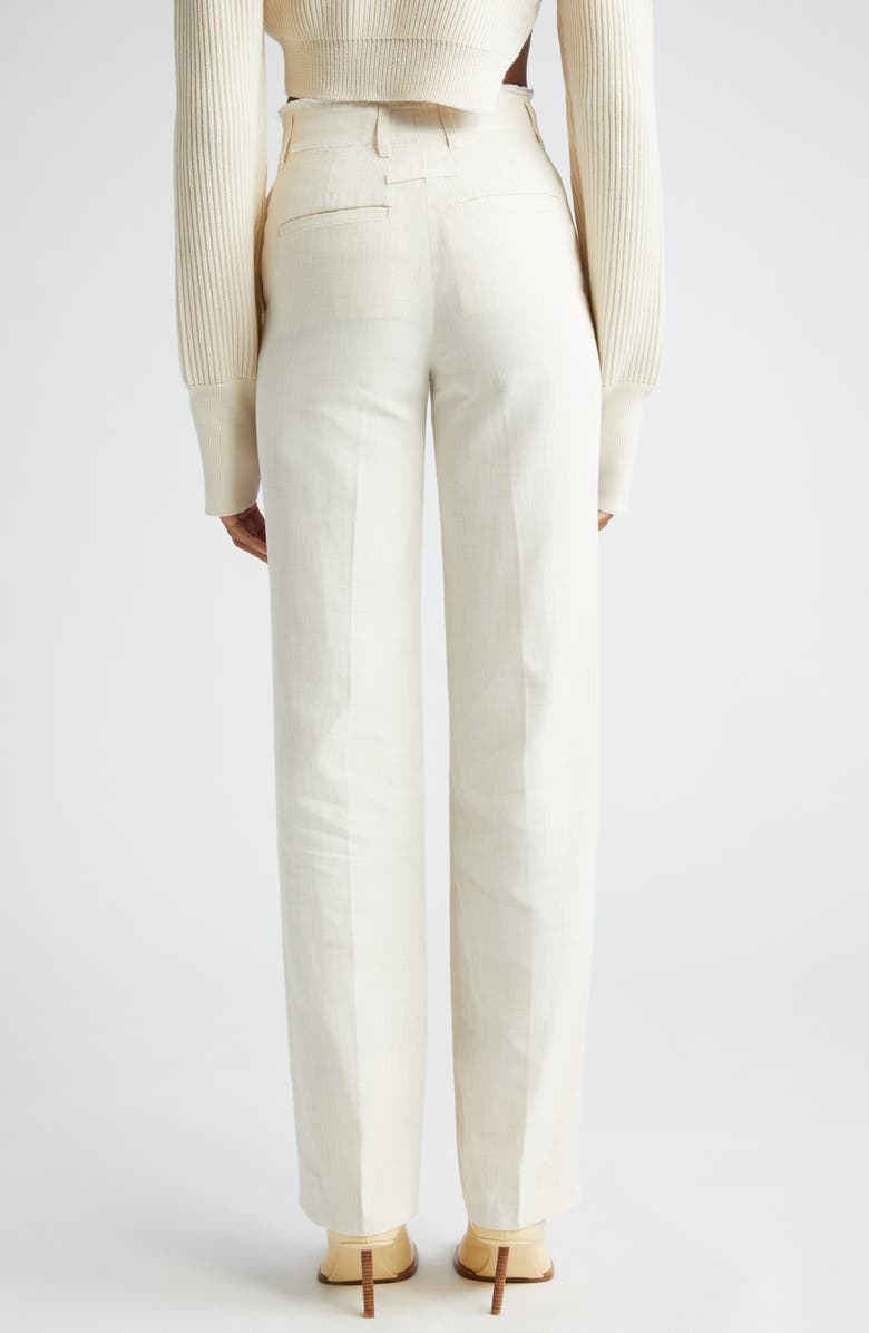 Jacquemus The String High Waist Linen Blend Pants, Alternate, color,