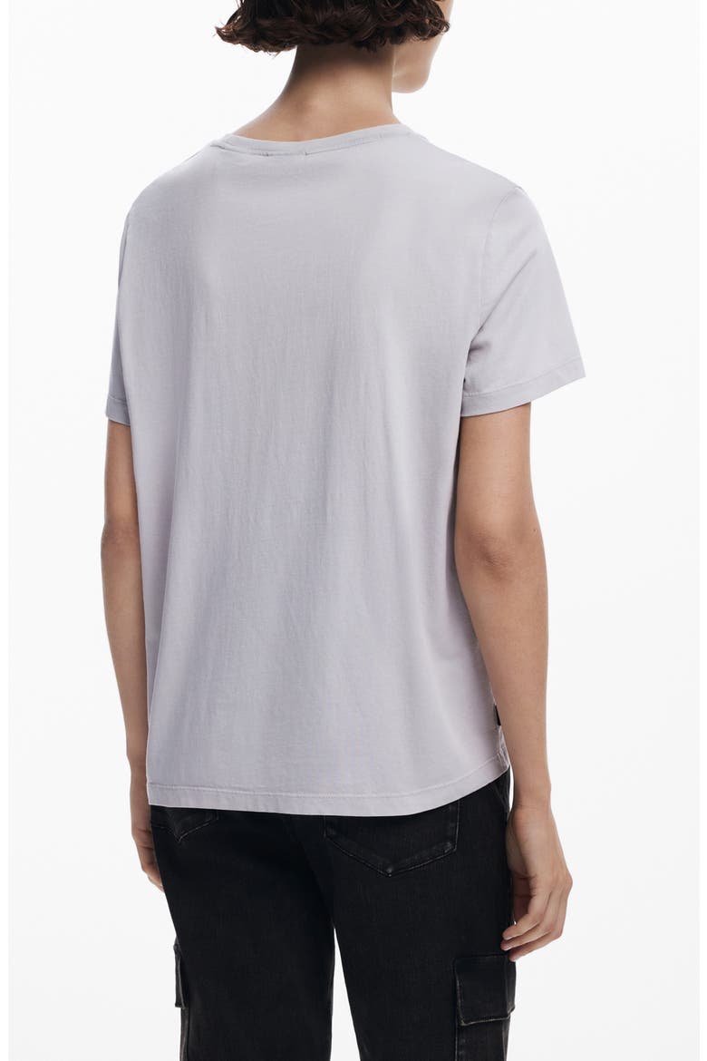 Mickey Mouse Striped Ringer Graphic T-Shirt, Alternate, color, NEUTRAL GRAY