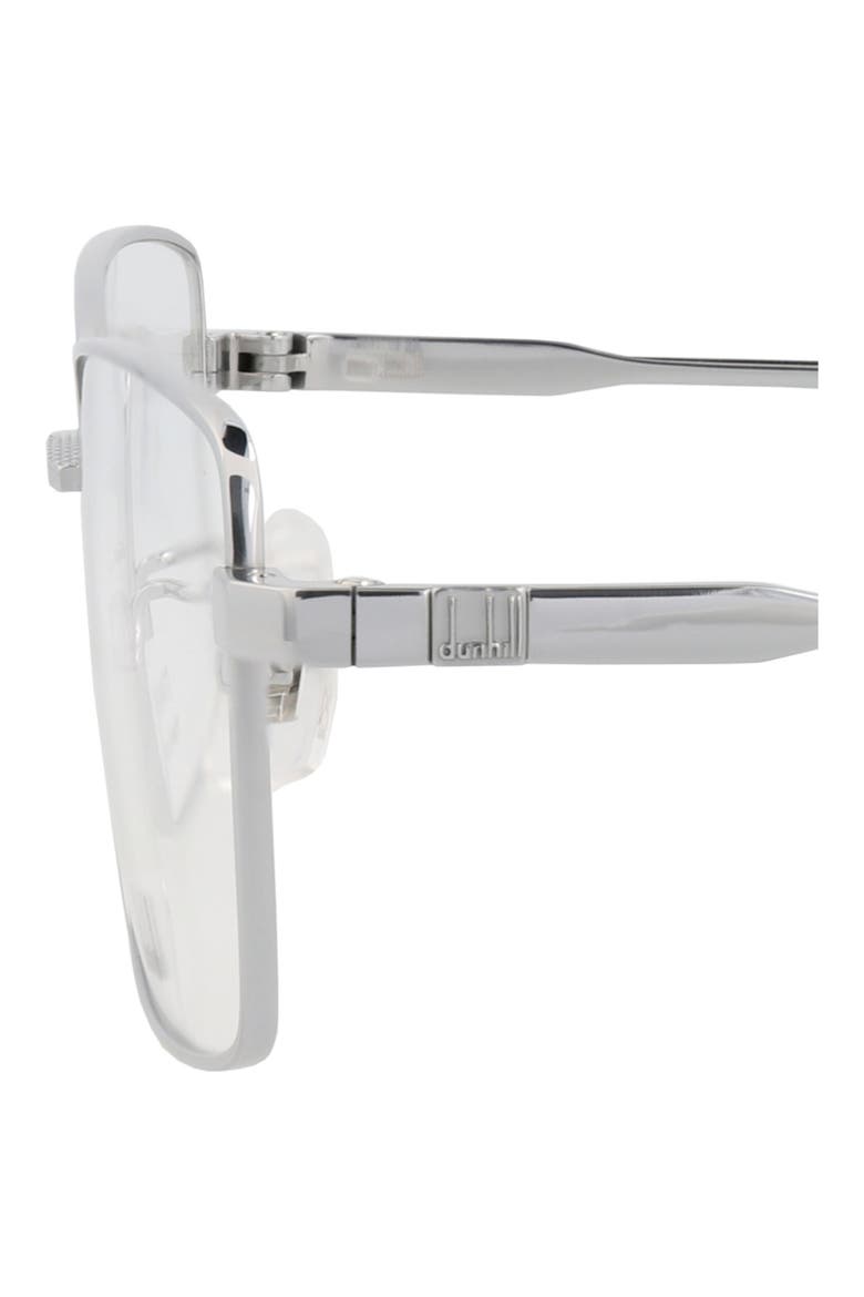 58mm Square Optical Glasses, Alternate, color, SILVER SILVER TRANSPARENT
