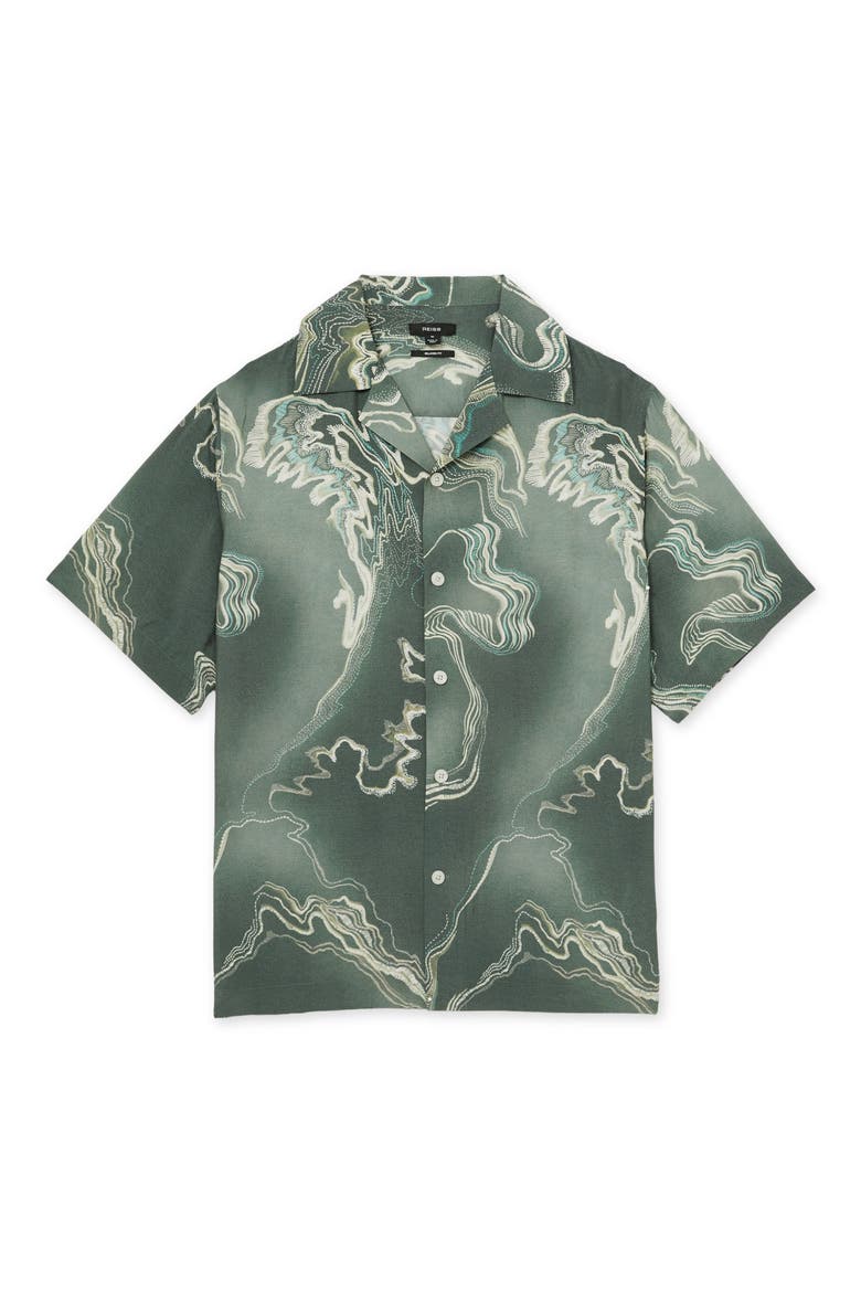 Marble Camp Shirt, Alternate, color, SAGE GREEN