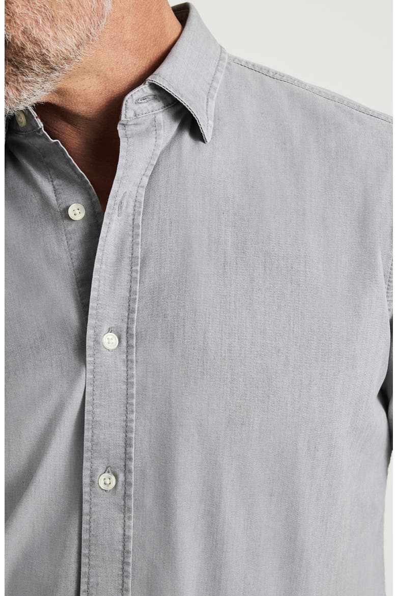 Denim Button-Up Shirt, Alternate, color, GREY INDIGO