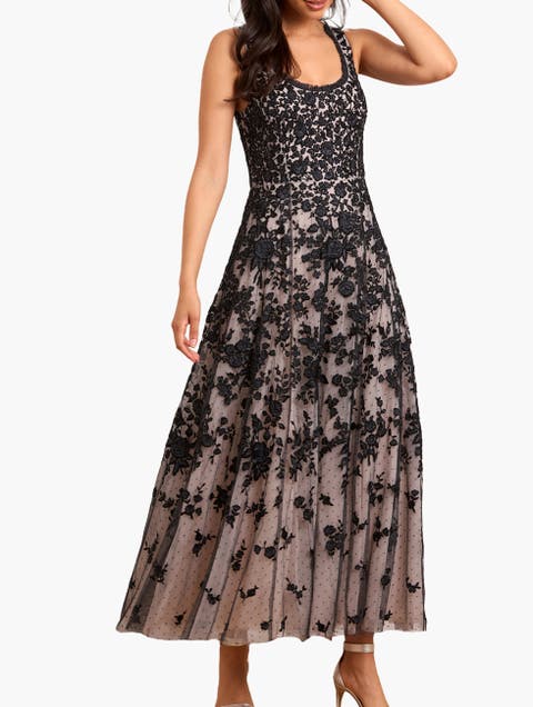 Rosa Scoop Neck Ankle Gown