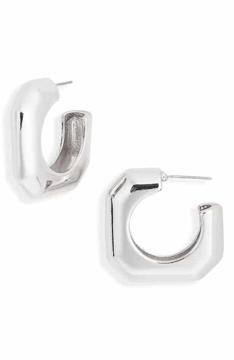 Squared Hoop Earrings