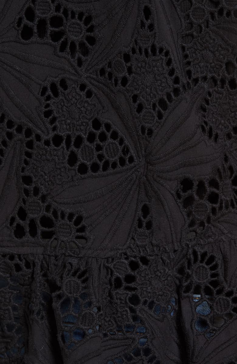 Halogen<sup>®</sup> Cotton Lace Ruffle Hem Tank, Alternate, color,