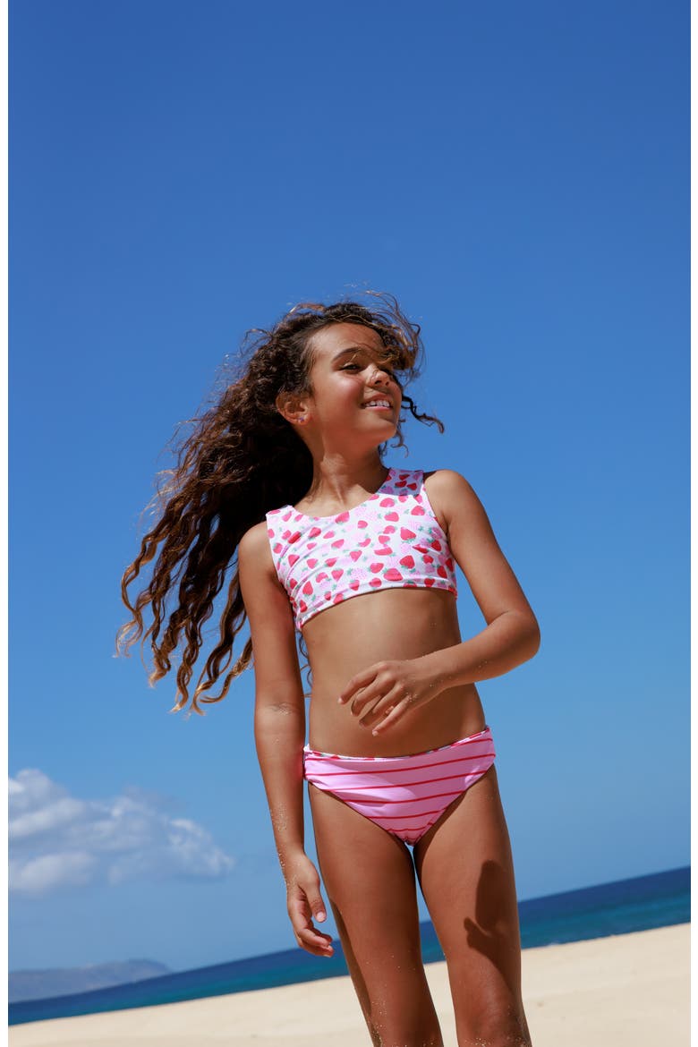 Kids' Summer Sun Reversible Two-Piece Swimsuit, Alternate, color, PINK MULTI