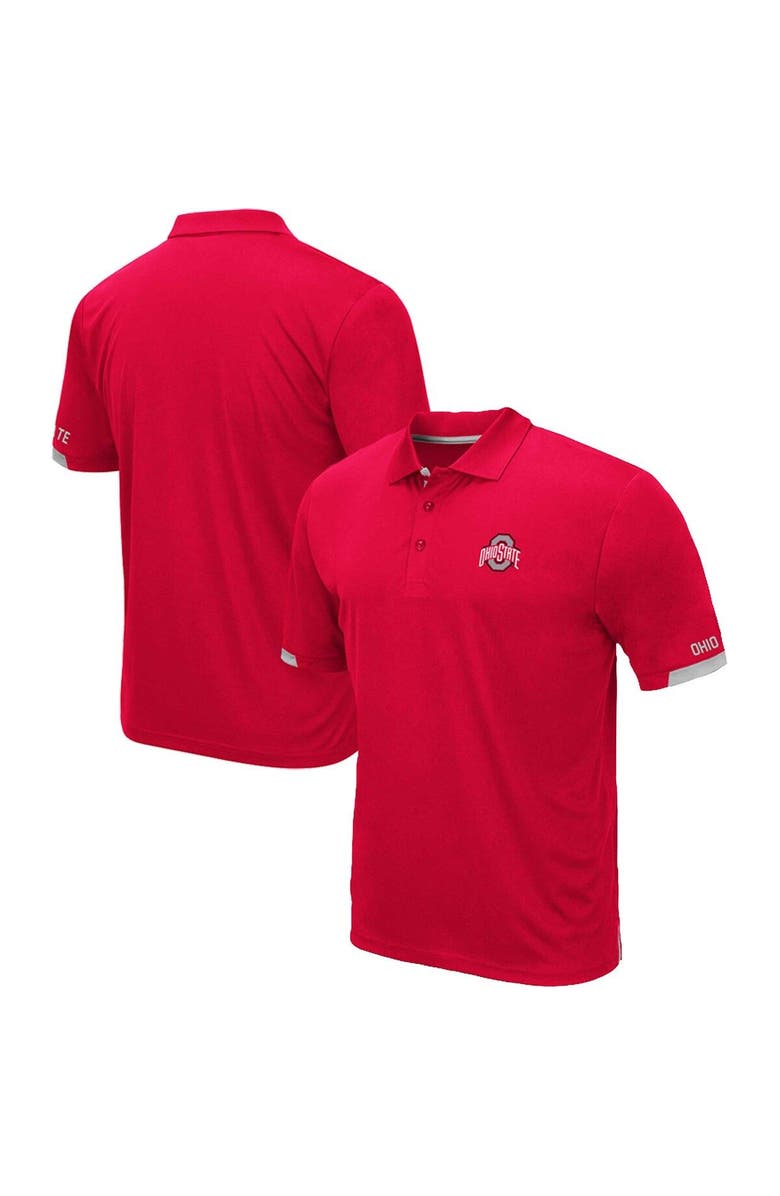 COLOSSEUM Men's Colosseum Scarlet Ohio State Buckeyes Big & Tall Santry Polo, Main, color, 
