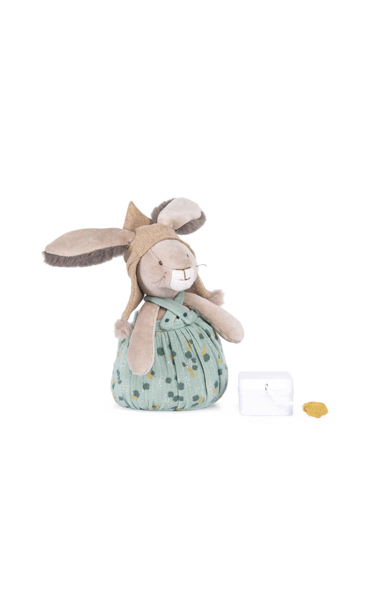 Moulin Roty Musical rabbit Three Little Rabbits, Alternate, color, Beige