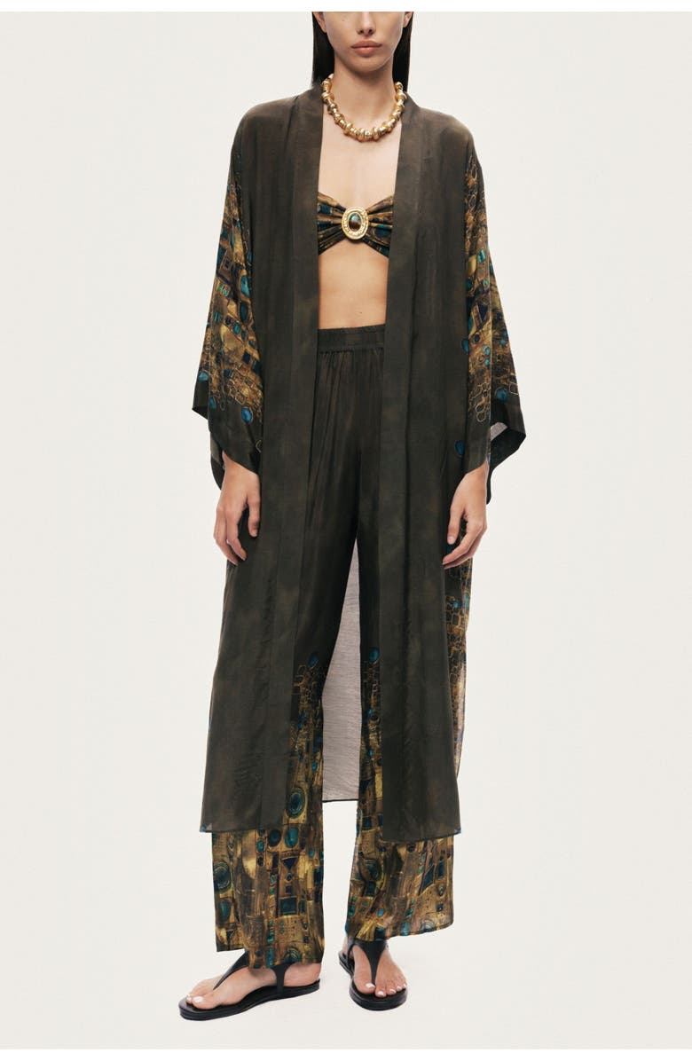 Nocturne Printed Long Robe, Main, color, Multi-Colored