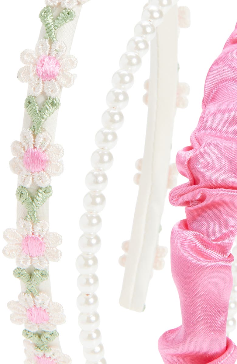 Capelli New York Kids' 3-Pack Assorted Headbands, Alternate, color, Fuchsia