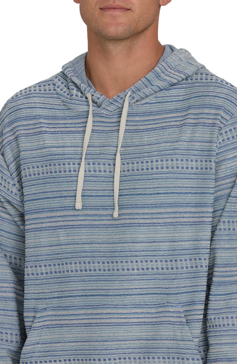 Billabong Flecker Diego Stripe Pullover Hoodie, Alternate, color, Blue Fog