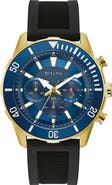 BULOVA Men's Chronograph Strap Watch, 44mm