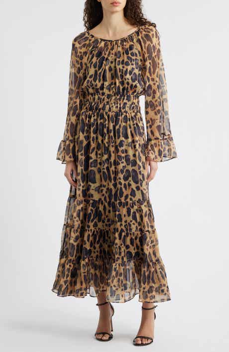 MELLODAY Smocked Bell Sleeve Maxi Dress