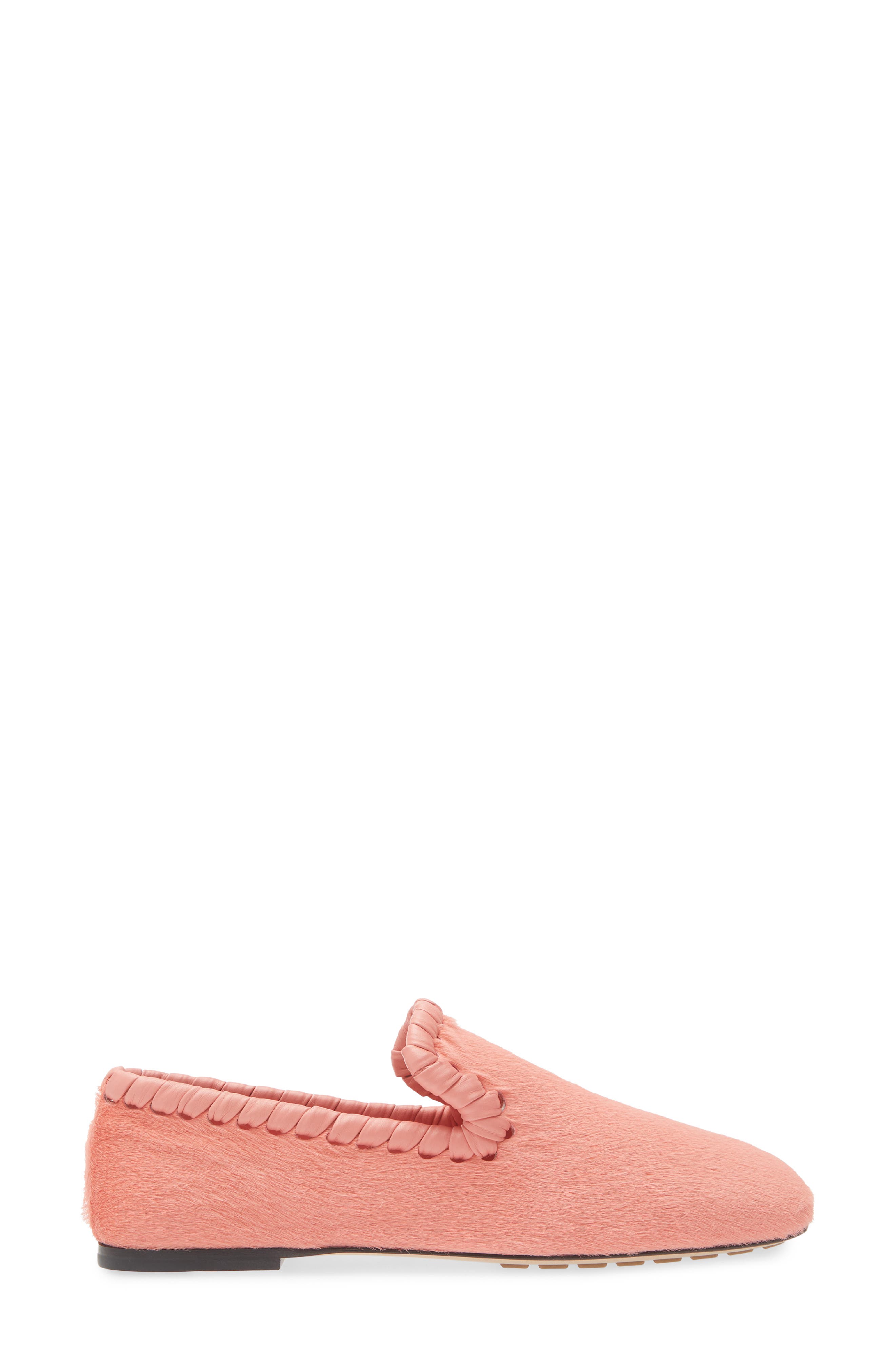 Bottega Veneta Lucy Genuine Calf Hair Loafer, Alternate, color, Blush Calf Hair