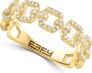 EFFY 14K Gold Plated Sterling Silver Diamond Link Band Ring
