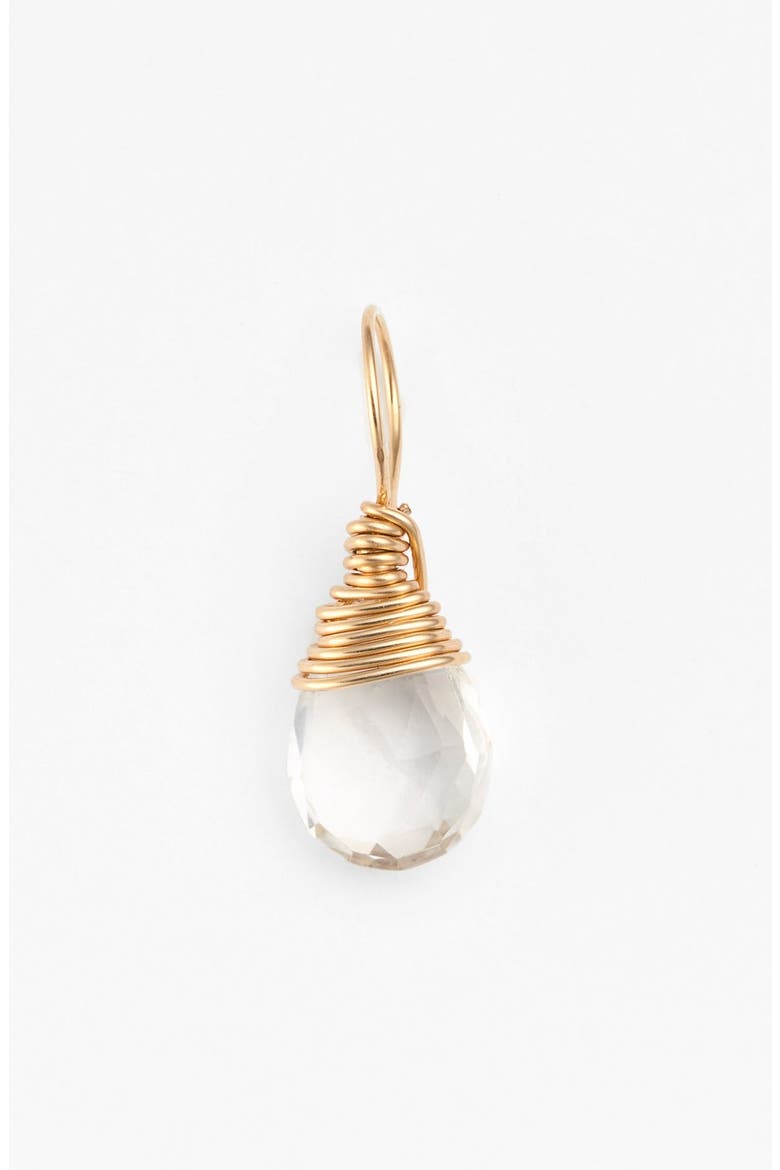 14k-Gold Fill & Semiprecious Stone Charm, Main, color, CRYSTAL