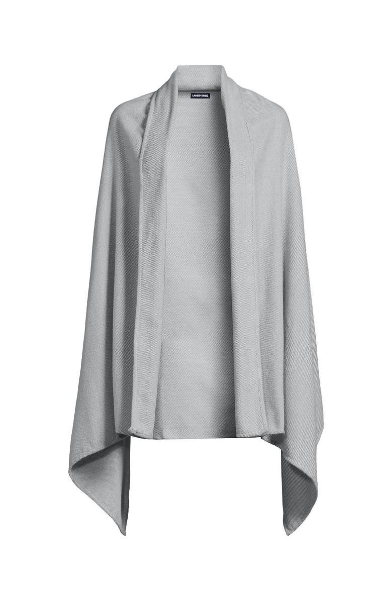 Lands' End CashTouch Shawl Wrap, Alternate, color, Ultimate Gray Heather