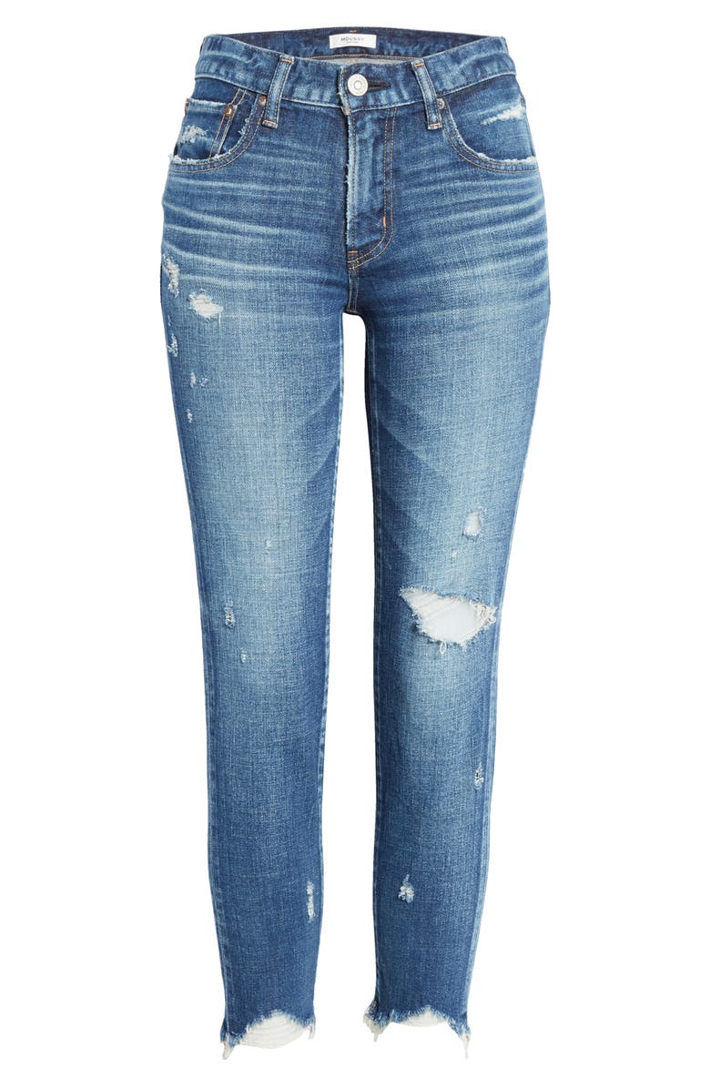 MOUSSY Glendele Ripped Crop Skinny Jeans, Alternate, color,