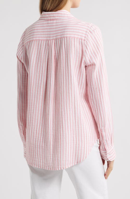 CASLONR CASLON(R) CASUAL GAUZE BUTTON-UP SHIRT
