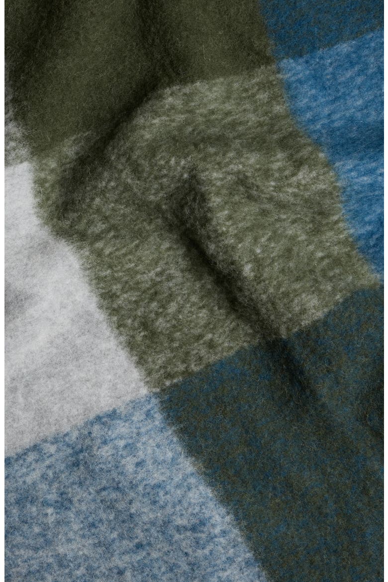 Plaid Wool & Alpaca Blend Throw Blanket, Alternate, color, PEACOCK PLAID