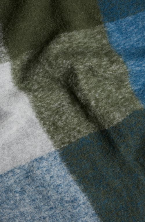 Parachute Plaid Wool & Alpaca Blend Throw Blanket In Blue