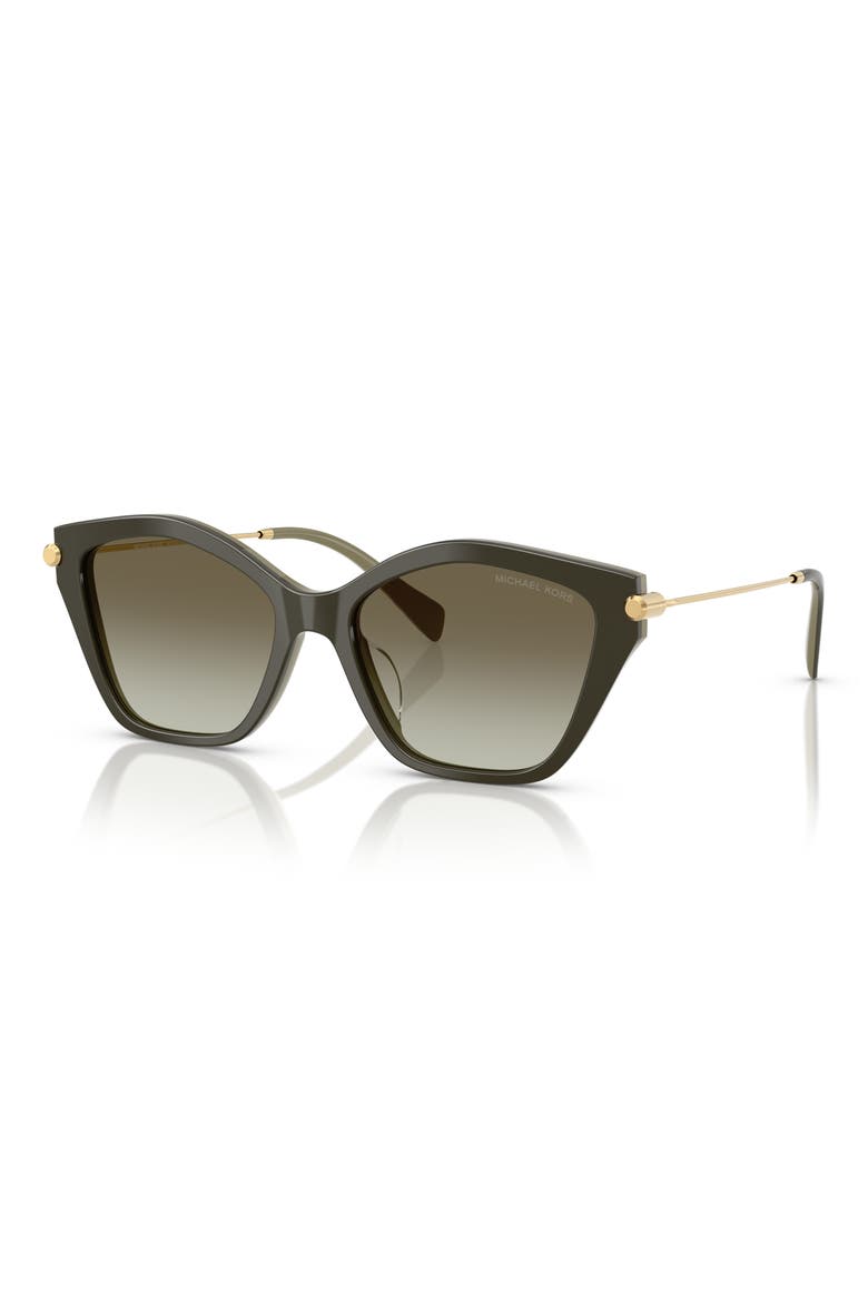 52mm Catskills Gradient Irregular Sunglasses, Alternate, color, OLIVE SMOKE / OLIVE GRADIENT