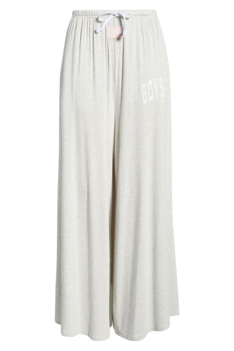Pinky Promise Leah Wide Leg Lounge Pants, Alternate, color, GREY