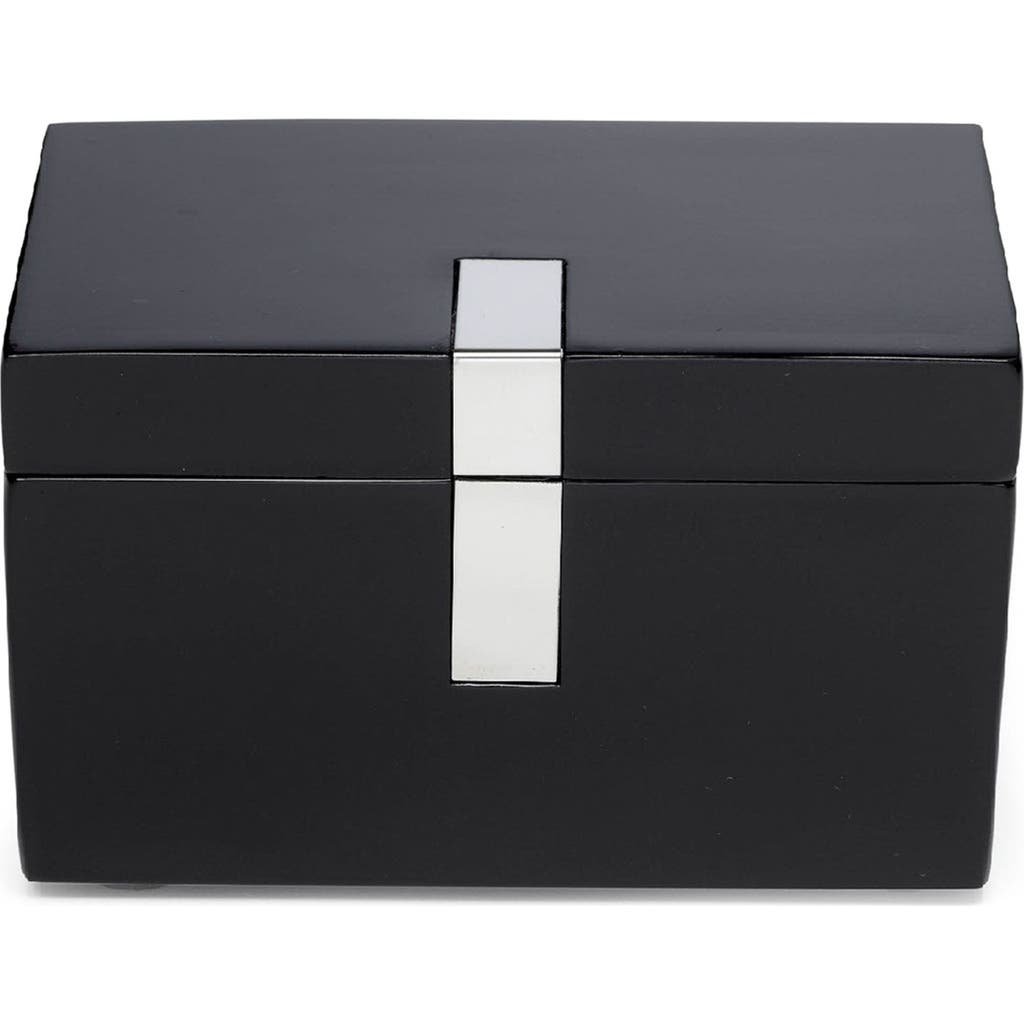 Roselli Trading Company Metal Inset Canister In Black