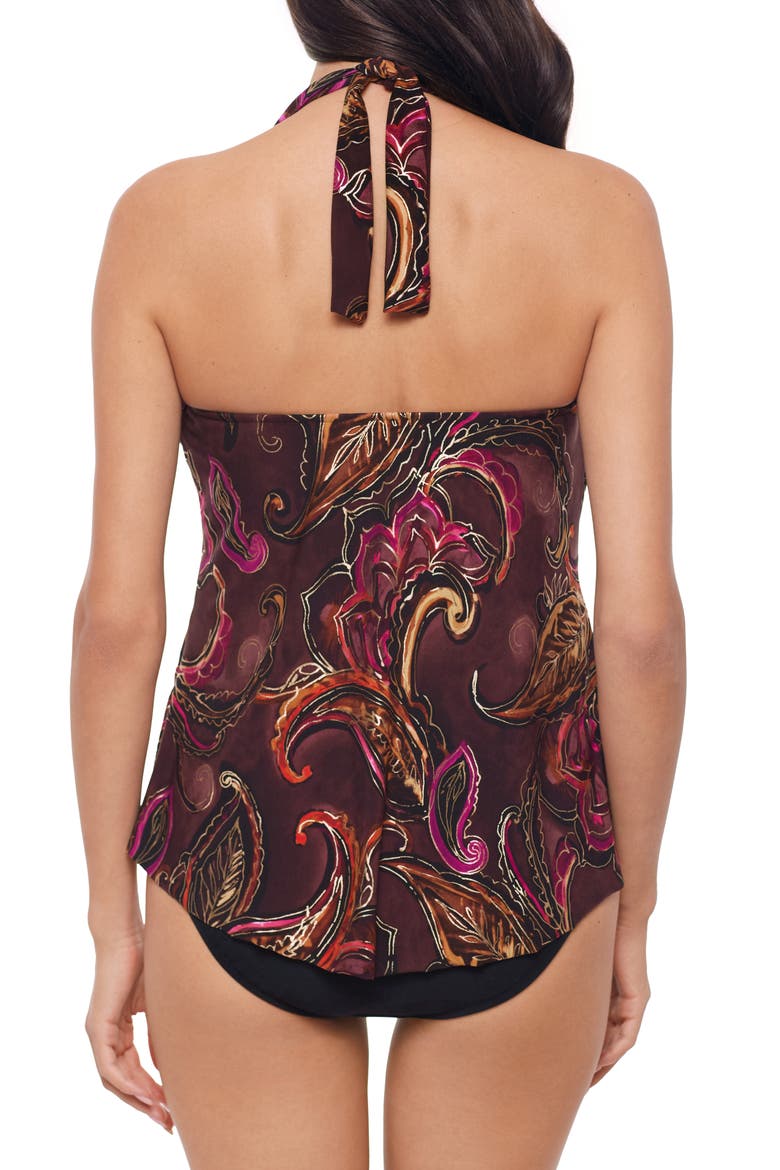 Empress Sophie Tankini Top, Alternate, color, WINE RED