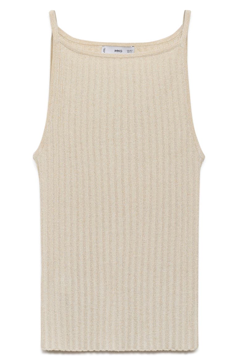 Metallic Rib Sweater Tank, Main, color, GOLD