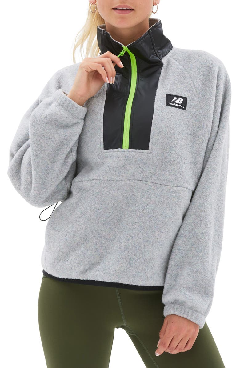 New Balance AT Spinnex Half Zip Fleece Pullover, Main, color, 