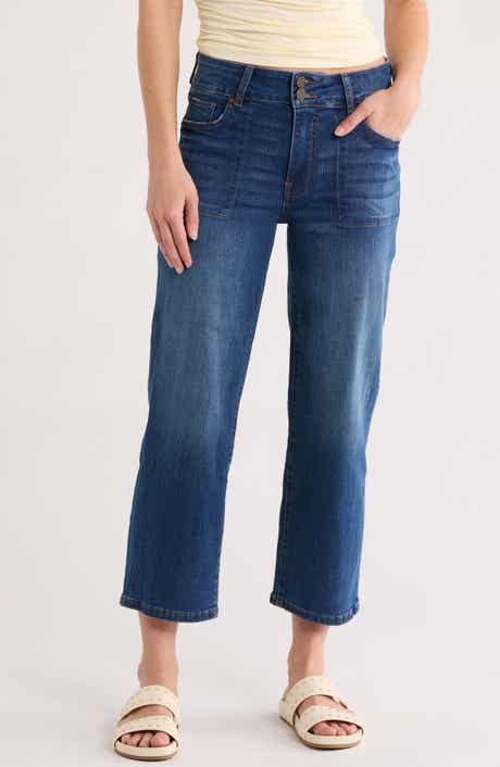 KUT from the Kloth Lucy High Waist Crop Wide Leg Jeans