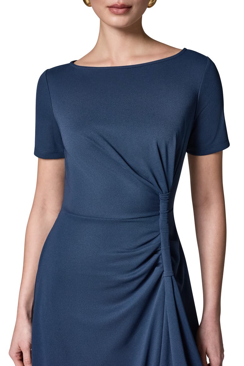 Side Ruched Jersey Midi Dress, Alternate, color, NIGHT SKY