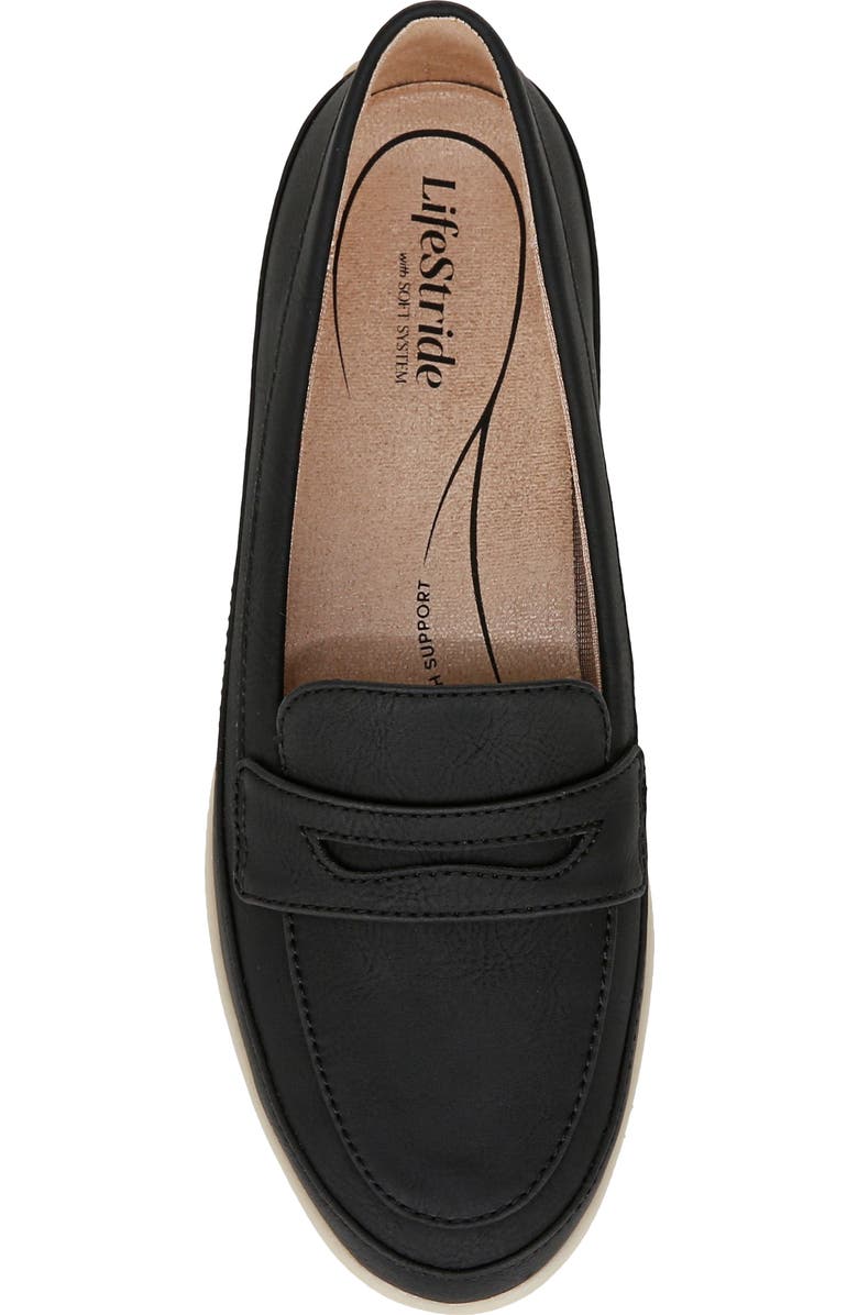 LifeStride Malta Penny Loafer, Alternate, color, Black/ White