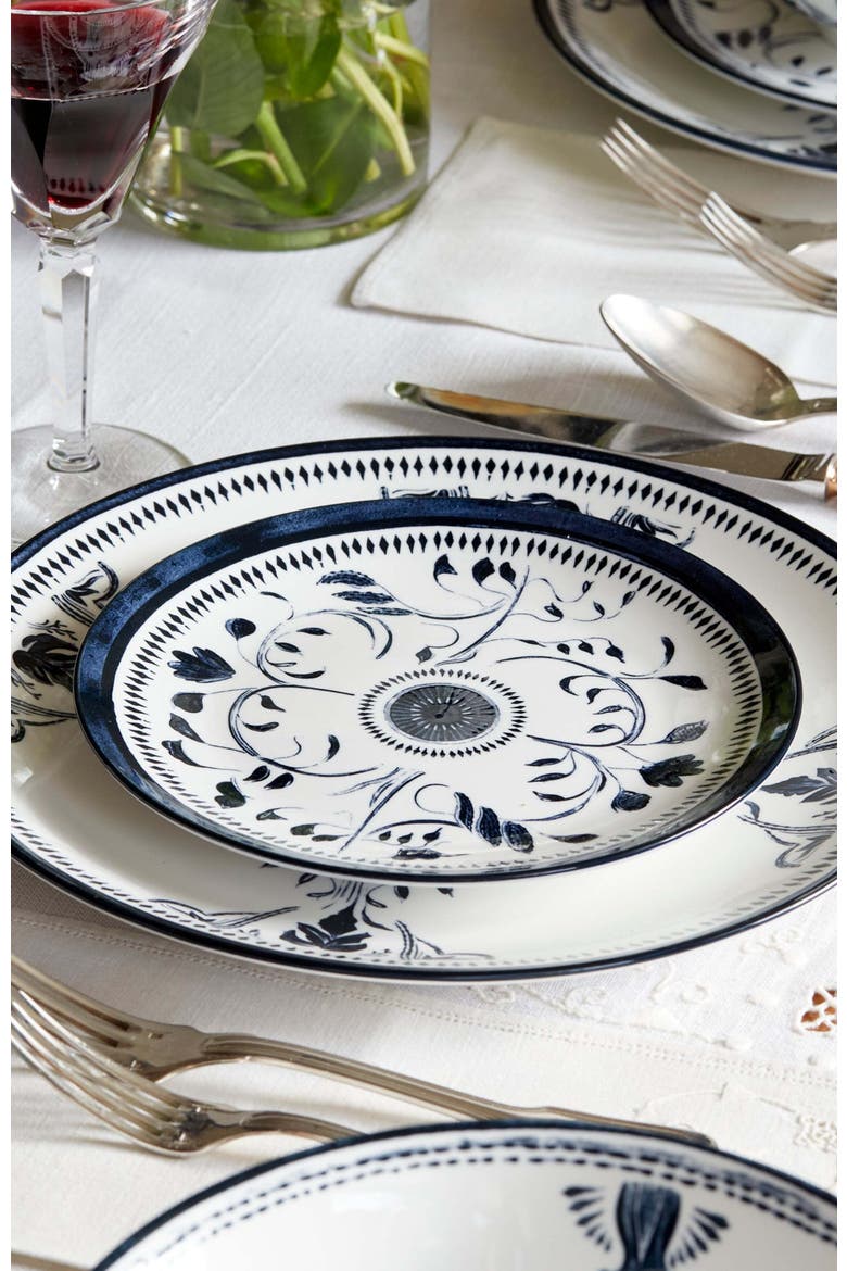 Bruges Porcelain 16-Piece Dinnerware Set, Alternate, color, Blue