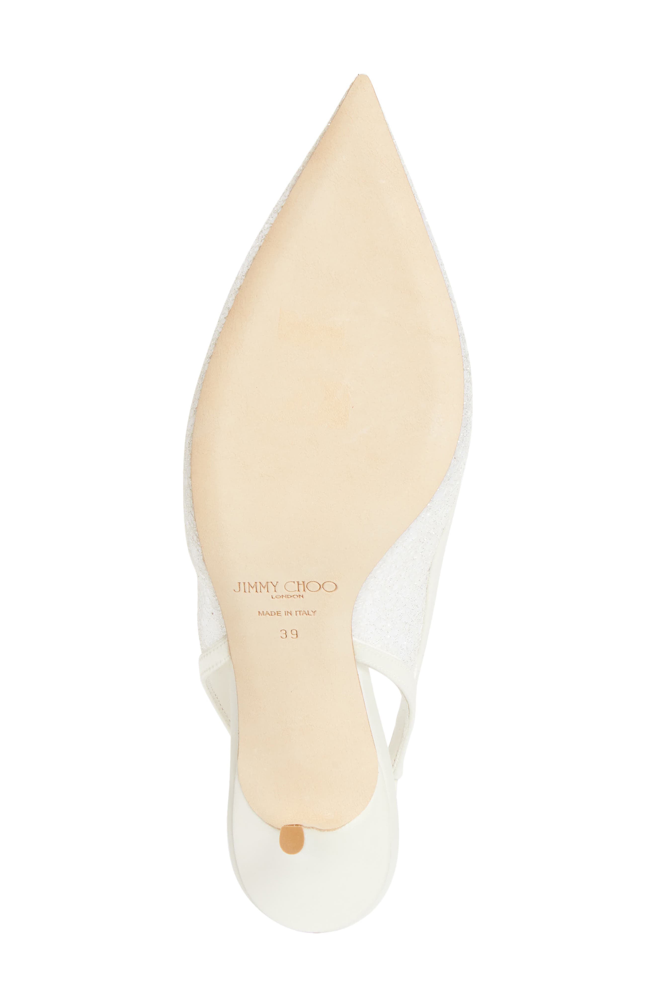 Jimmy Choo Love Pointed Toe Slingback Pump, Alternate, color, Ivory