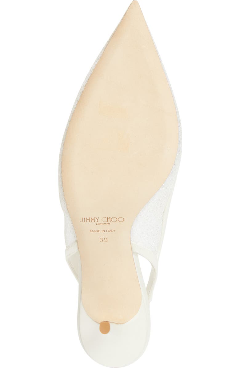 Jimmy Choo Love Pointed Toe Slingback Pump, Alternate, color, Ivory