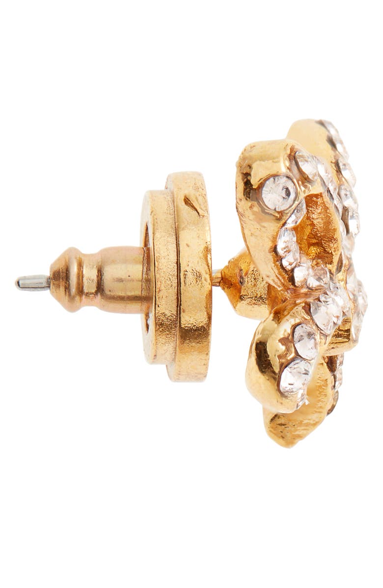 Oscar de la Renta Crystal Mini Bow Earrings, Alternate, color, 