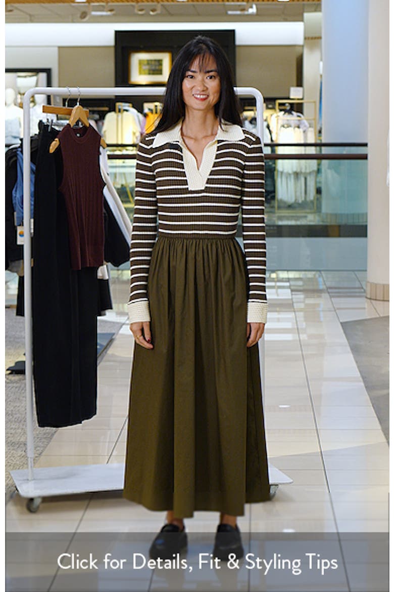 Stripe Long Sleeve Twofer Midi Dress video