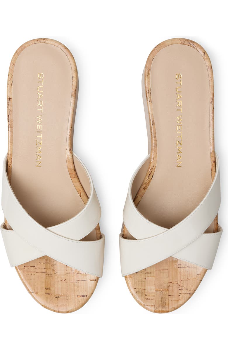 Stuart Weitzman Dayna Platform Wedge Sandal, Alternate, color, Cream.