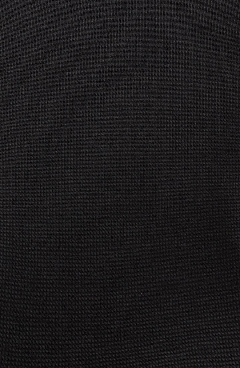 Balmain Six-Button Detail Mock Neck T-Shirt, Alternate, color, 0Pa Black