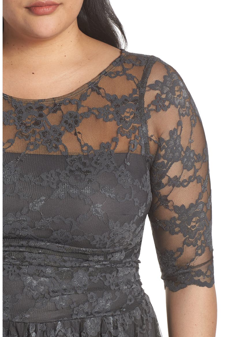 Luna Lace A-Line Dress, Alternate, color, TWILIGHT GREY