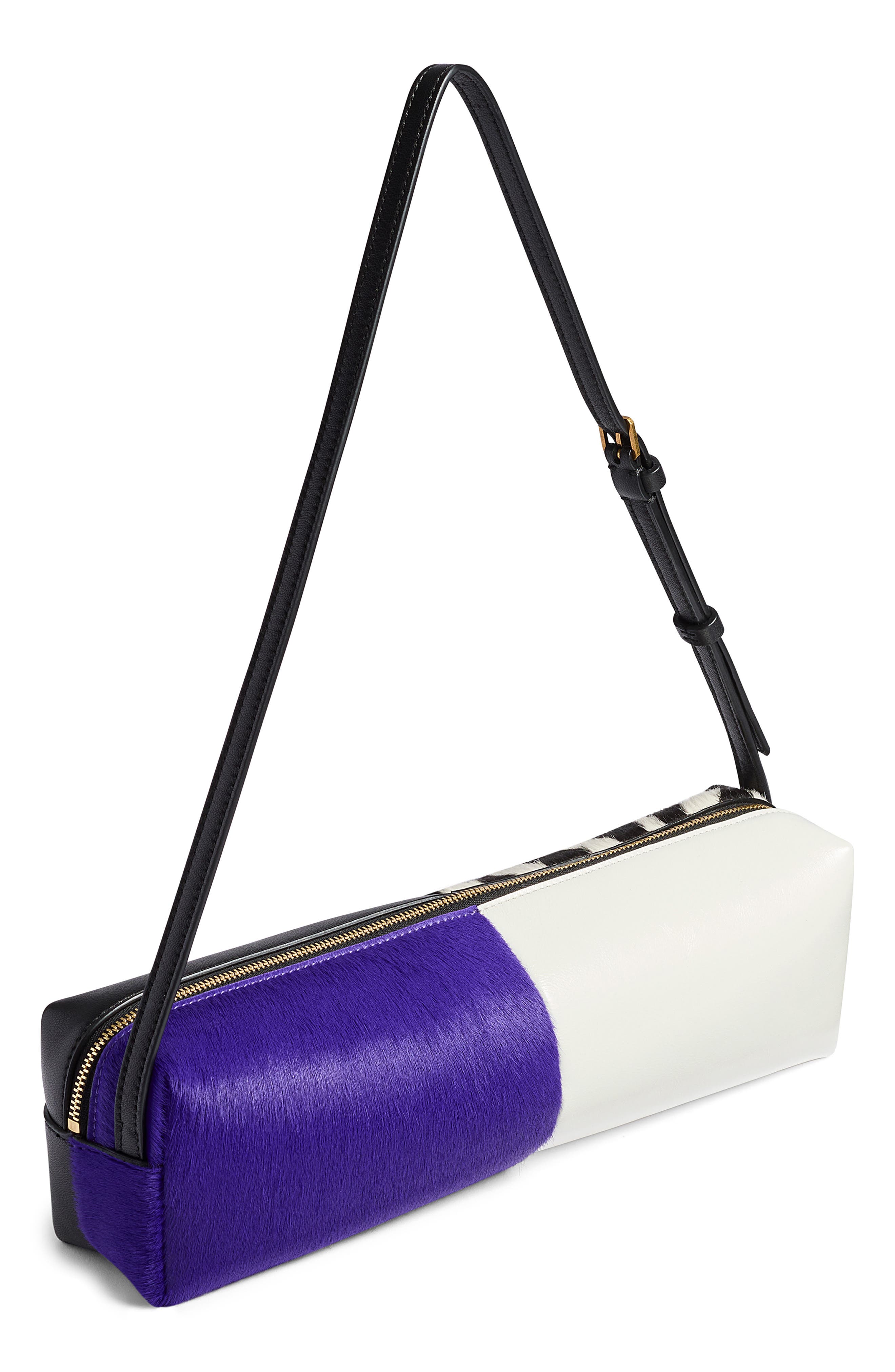 Khaite Kye Leather 
Genuine Calf Hair East/West Shoulder Bag, Alternate, color, 