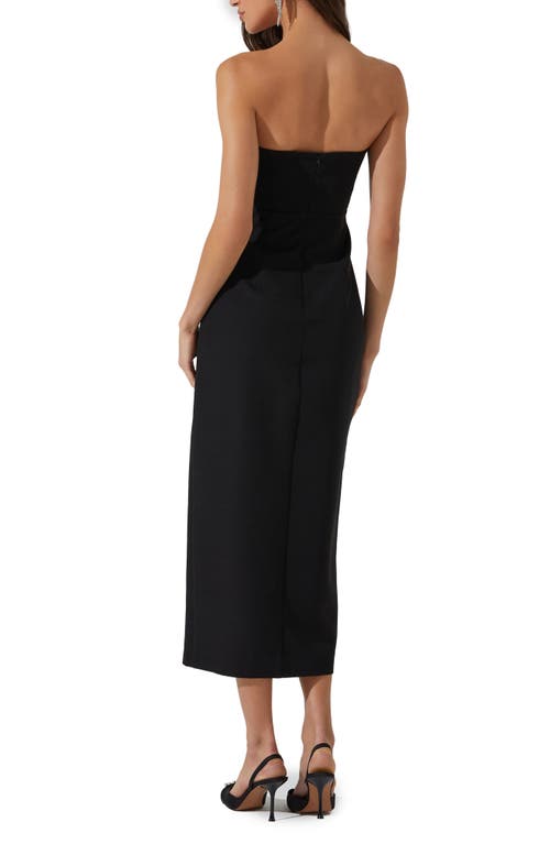 Astr The Label Vianna Strapless Midi Dress In Black