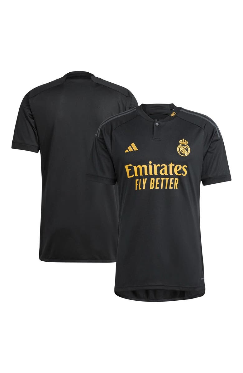 adidas Men's adidas  Black Real Madrid 2023/24 Third Replica Jersey, Main, color, 