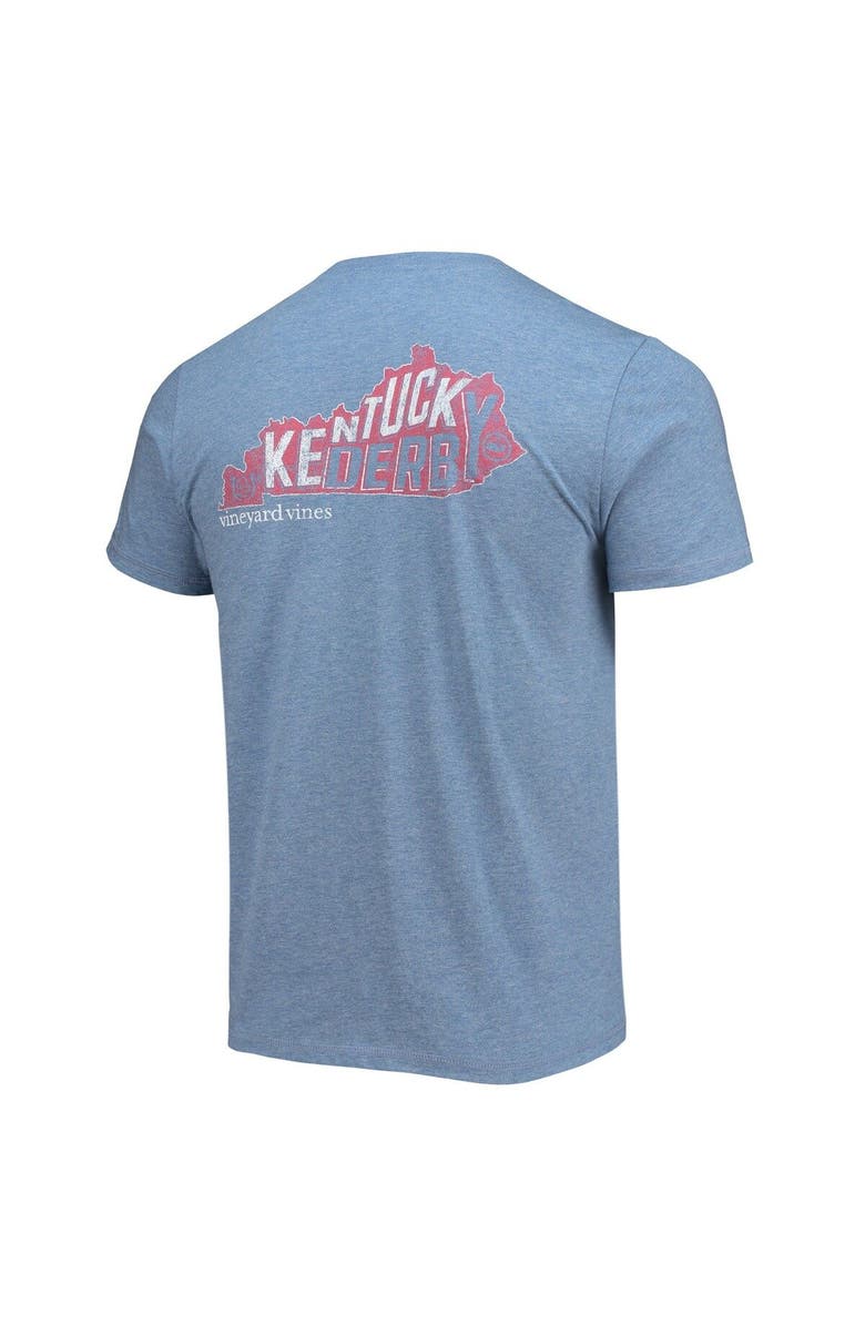 vineyard vines Men's Vineyard Vines Heathered Navy Kentucky Derby Fill Dunes T-Shirt, Alternate, color,